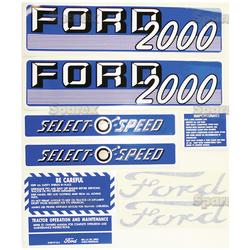 UF81681      Decal Kit 2000 Select-O-Speed  4 cyl. Gas